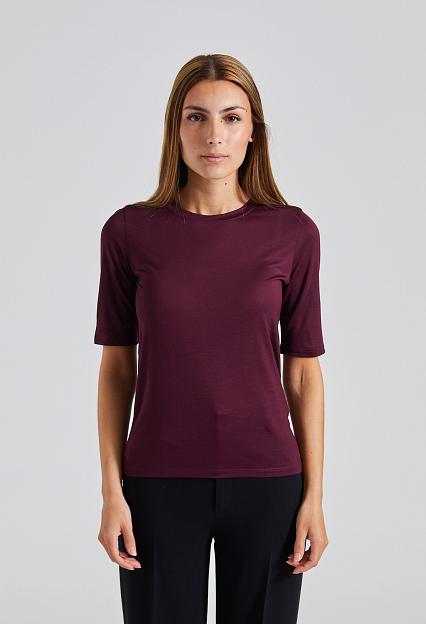 Filippa K Elena Tee Burgundy